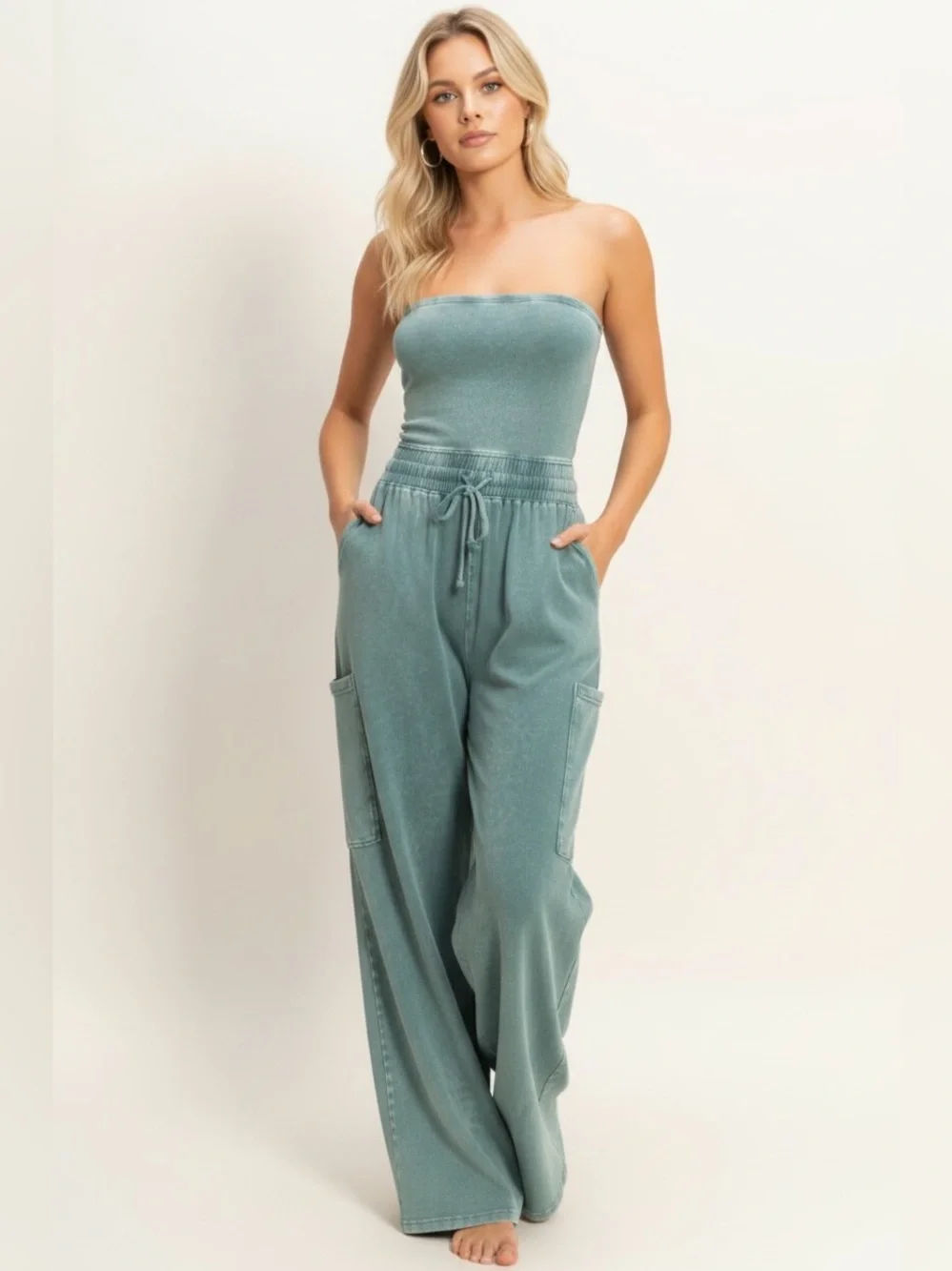 Strapless Wide Leg Jumpsuit in Sage Green
Gorgeous NWT- smoke-free environment. - Picture 5 of 5
